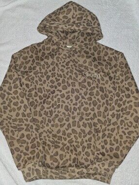 Comfrt Minimalist Leopard Print Hoodie Small